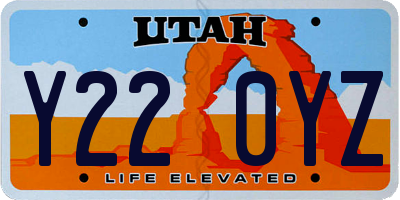 UT license plate Y220YZ