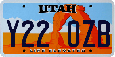 UT license plate Y220ZB