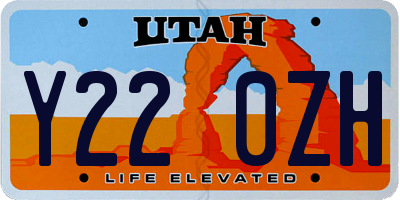 UT license plate Y220ZH