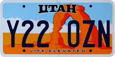 UT license plate Y220ZN
