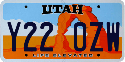 UT license plate Y220ZW