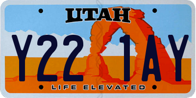UT license plate Y221AY