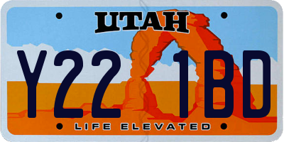 UT license plate Y221BD