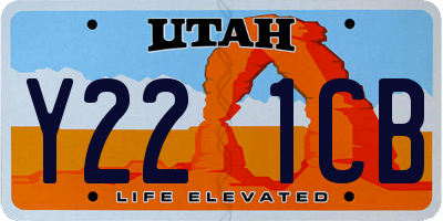 UT license plate Y221CB