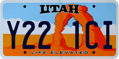 UT license plate Y221CI