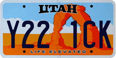 UT license plate Y221CK