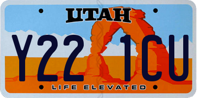 UT license plate Y221CU