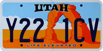 UT license plate Y221CV