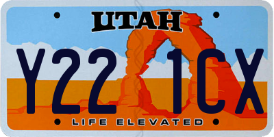 UT license plate Y221CX