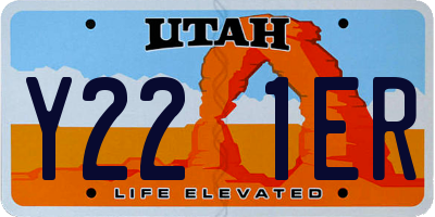 UT license plate Y221ER