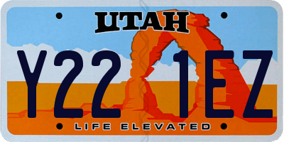 UT license plate Y221EZ