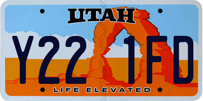 UT license plate Y221FD