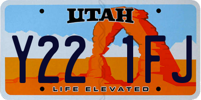 UT license plate Y221FJ