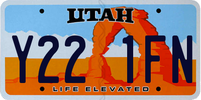 UT license plate Y221FN