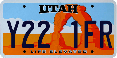 UT license plate Y221FR