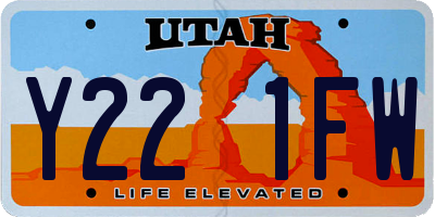 UT license plate Y221FW