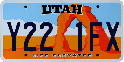 UT license plate Y221FX