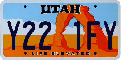 UT license plate Y221FY