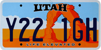 UT license plate Y221GH