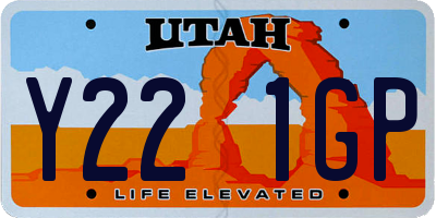 UT license plate Y221GP