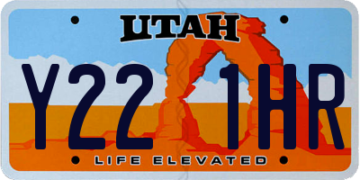 UT license plate Y221HR