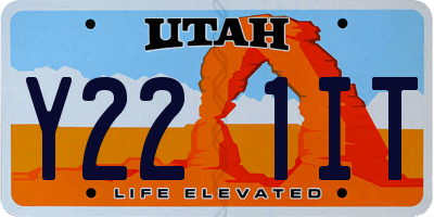UT license plate Y221IT