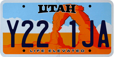 UT license plate Y221JA