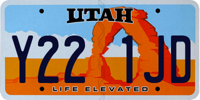 UT license plate Y221JD