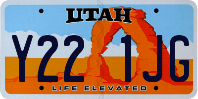 UT license plate Y221JG