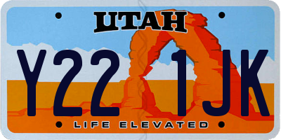 UT license plate Y221JK