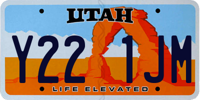 UT license plate Y221JM