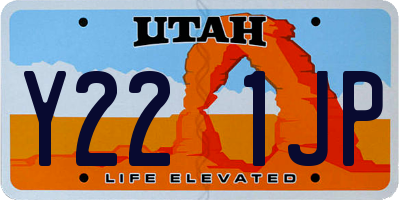 UT license plate Y221JP