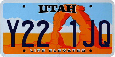 UT license plate Y221JQ