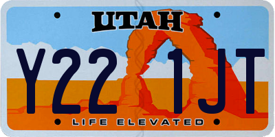 UT license plate Y221JT