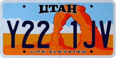 UT license plate Y221JV