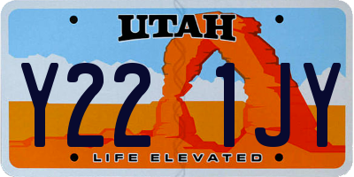 UT license plate Y221JY