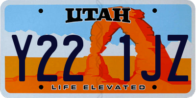 UT license plate Y221JZ