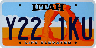 UT license plate Y221KU
