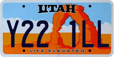 UT license plate Y221LL