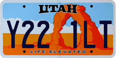 UT license plate Y221LT