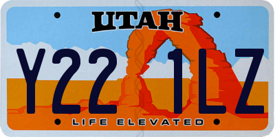 UT license plate Y221LZ
