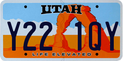 UT license plate Y221QY