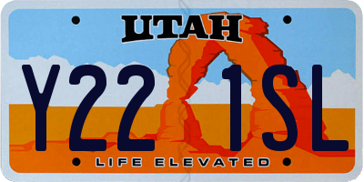 UT license plate Y221SL