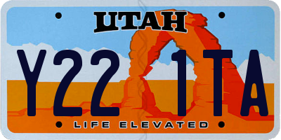 UT license plate Y221TA