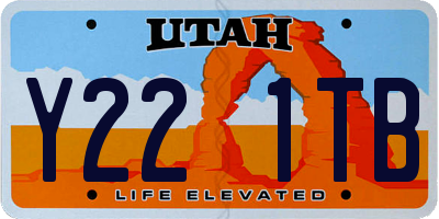 UT license plate Y221TB