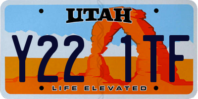 UT license plate Y221TF