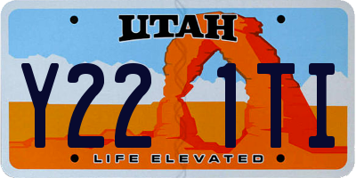 UT license plate Y221TI