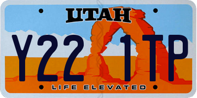 UT license plate Y221TP