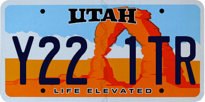 UT license plate Y221TR