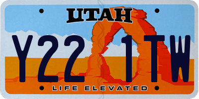 UT license plate Y221TW